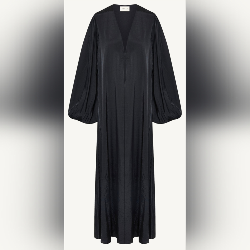 Balloon Sleeve Open Abaya Bamboo Fabric XL - 54"